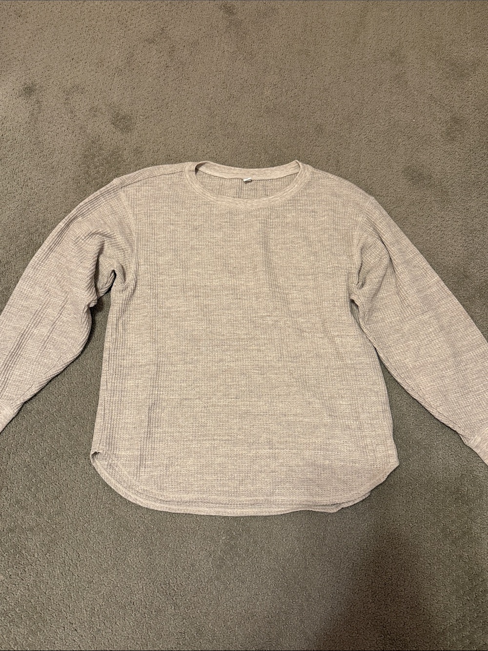 Uniqlo Tan Waffle Long Sleeve